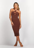 VESTIDO CARMEL MARROM